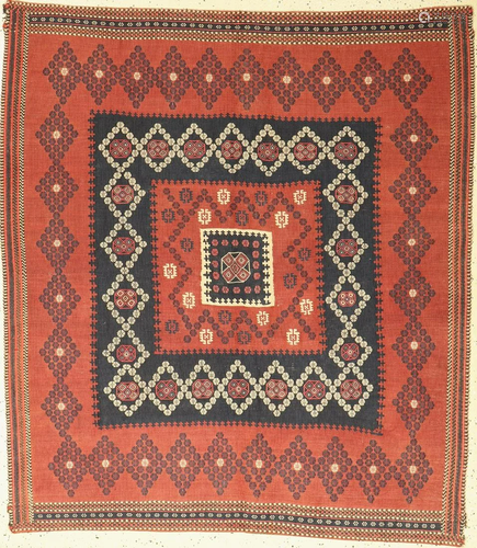 Afshar Sofreh old, Persia, around 1930, wool on wool