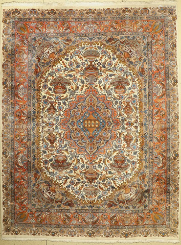 Kashmar old, Persia, approx. 50 years, wool on cotton