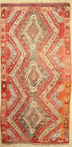 Anatol kilim antique, Turkey, around 1900, wool on