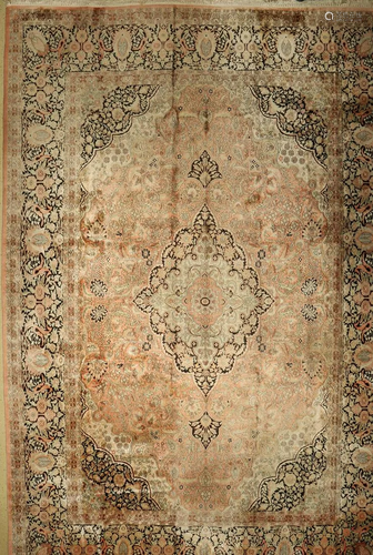 Kashmir silk palace carpet, India, around 1960