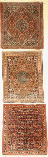 Mixed lot, 3 fine Bidjar, Persia, around 1930/1940