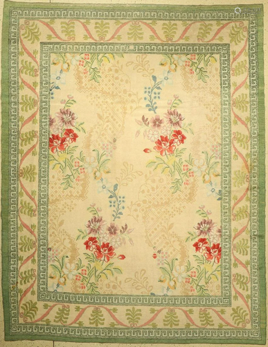 Madrid wool carpet old, Spain, around 1920, wool on