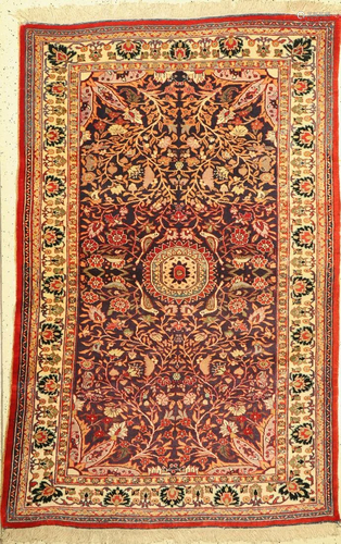 Turkestan old, around 1940, wool on wool, approx. 209