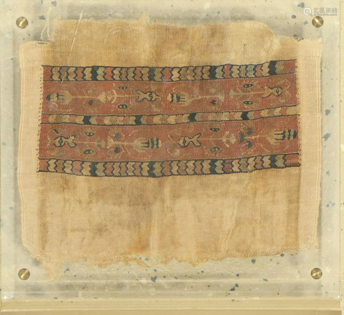 Ancient Coptic Textile, Egypt, 5 to 11th