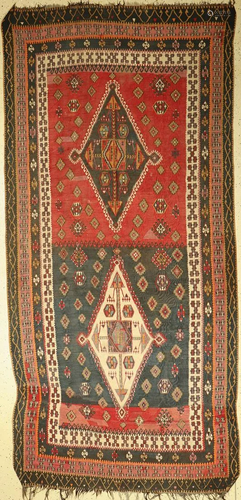 Yorouk Kilim antique, Turkey, around 1910, wool on