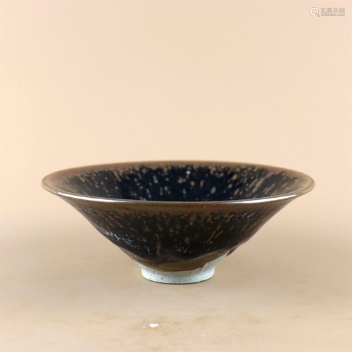 A Chinese Black Glazed Porcelain Bowl