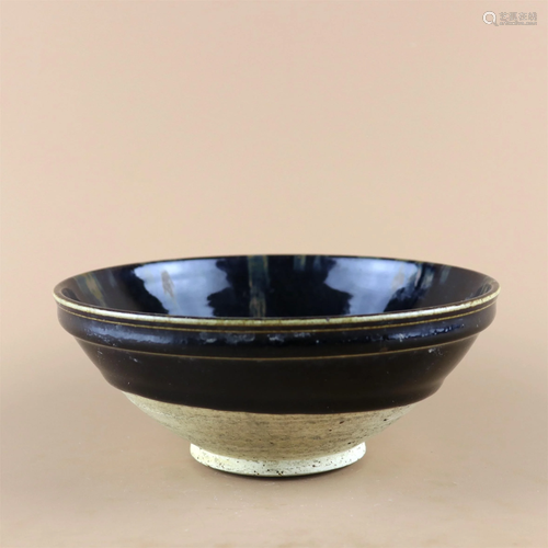 A Chinese Black Glazed Porcelain Bowl