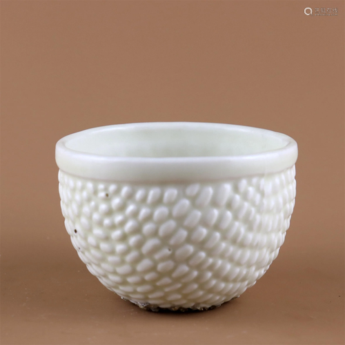 A Chinese White Glazed Porcelain Cup