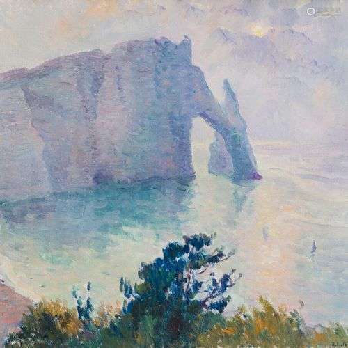 Robert Antoine PINCHON (1886-1943) Vue d'Etretat. Huile sur ...