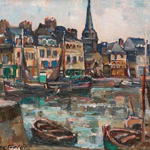 Marcel PARTURIER (1901-1976) Honfleur, 1961. Huile sur panne...