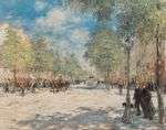 Jean-François RAFFAËLLI (1850-1924) Boulevard animé au print...