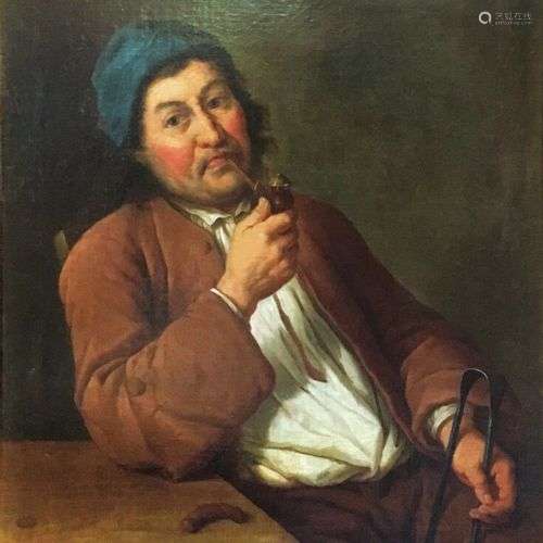 ATTRIBUE A Charles-François HUTIN (Paris 1715-1779) Un fumeu...