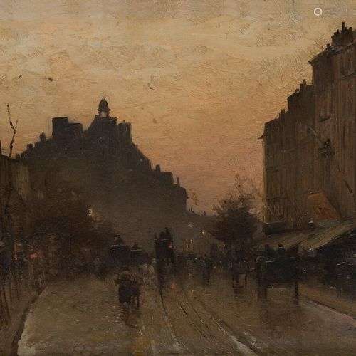 Alfred SMITH (1854-1932) Cours des Fossés Bordeaux, 1885. Hu...
