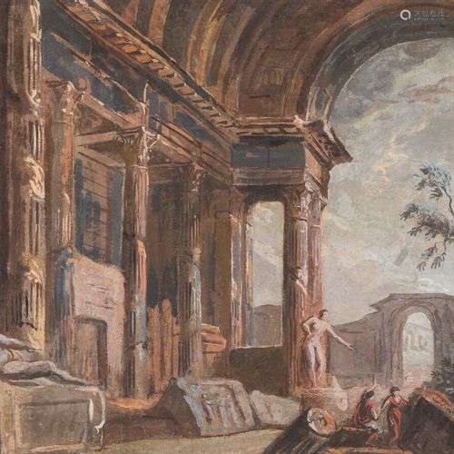 Jean-Nicolas SERVANDONI (1695-1766) Caprice d'architecture a...