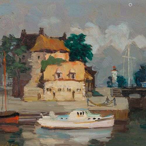 Pierre BOUDET (1915-2010), Honfleur, Eclaircie sur la Lieute...