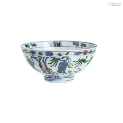 Doucai Chinese porcelain bowl, Kangxi