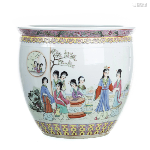 Chinese porcelain fish bowl