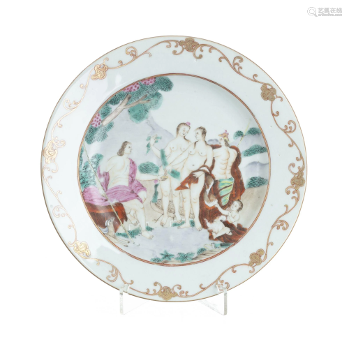 European subject Chinese porcelain 'Judgement of Paris'