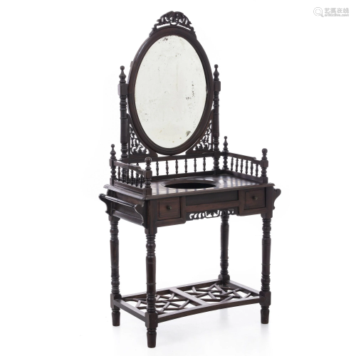 Chinese vanity table with mirror