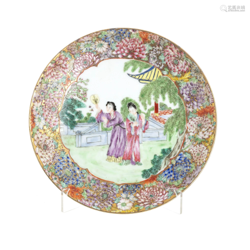 Chinese mandarin 'porcelain plate, Republic