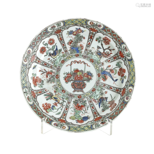 Chinese flower pot 'Kangxi' plate