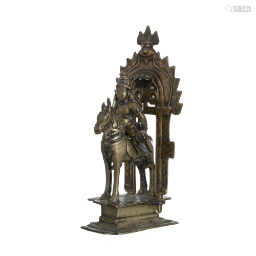 Bronze Parvati on horseback