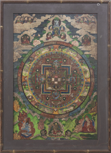 Tibetan Buddhist mandala Thangka