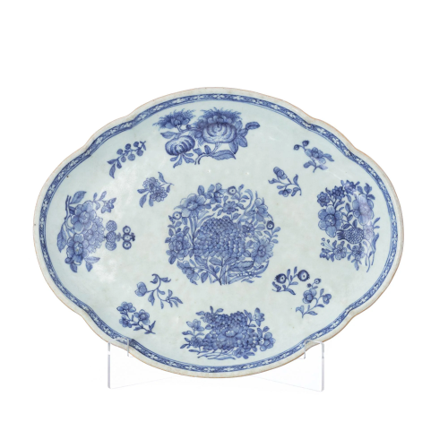 China porcelain oval platter, Qianlong