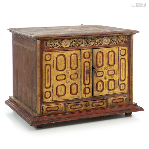 Large Burmese Mandalay low cabinet