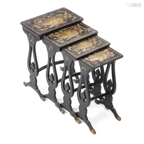 Nesting tables in chinese lacquer