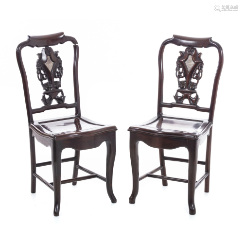 Pair of Chinese chairs, Minguo