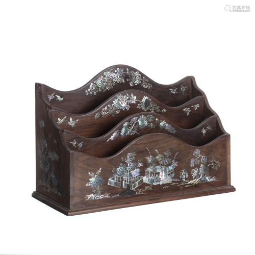 Chinese inlaid letter holder