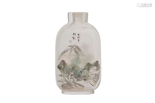 A CHINESE INSIDE PAINTED SNUFF BOTTLE.