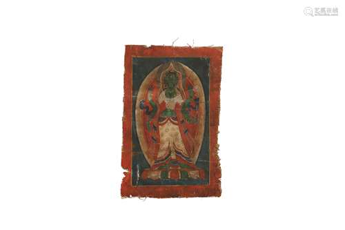 A TIBETAN GREEN TARA TSAKLI.