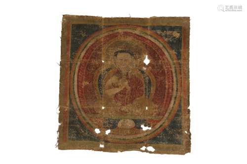 A TIBETAN THANGKA OF DĪPANKARA BUDDHA.