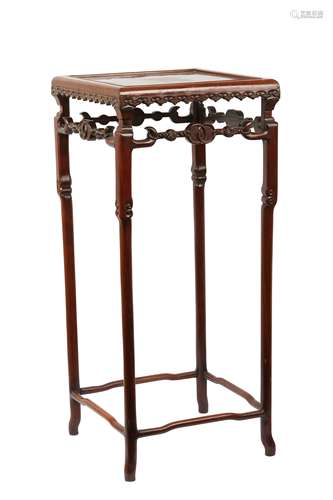 A CHINESE WOOD STAND.