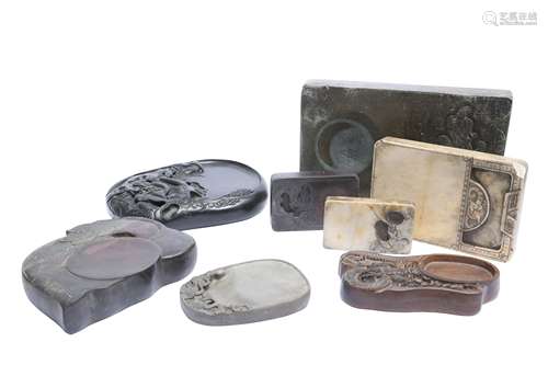 EIGHT CHINESE INK STONES.