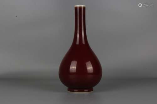 Vase porcelaine rouge sang de boeuf