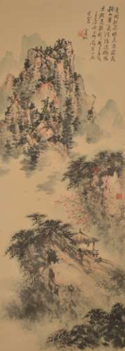 Peinture Paysages de montagne et de rivière - Huang Binhong ...