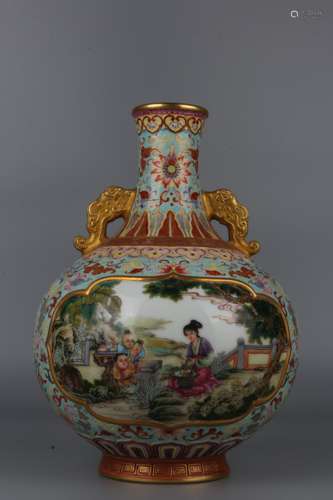 Vase en porcelaine émaillée