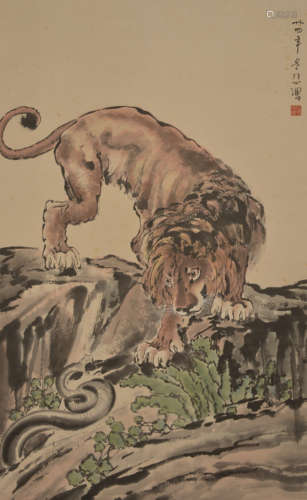 Lion et serpent  - Xu Beihong