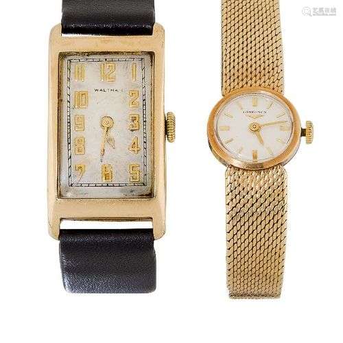 Two 9ct gold wristwatches, comprising: a lady's example by L...
