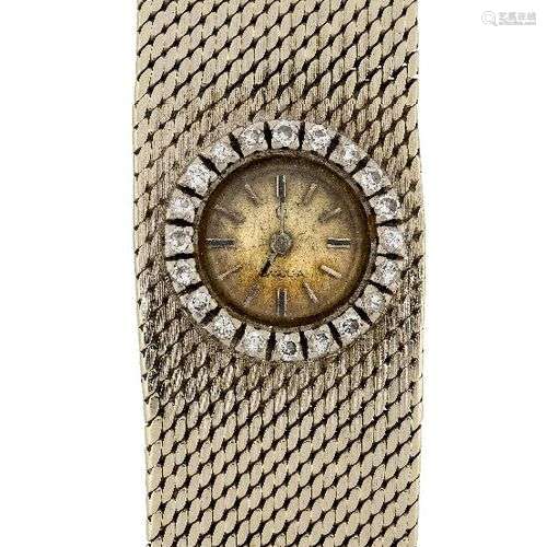 A lady's 18ct white gold and diamond bracelet watch, by Omeg...
