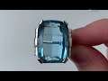 An 18k white gold aquamarine ring