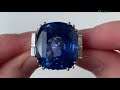 An 18k white gold Ceylon sapphire ring