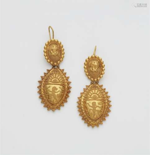 A pair of Hellenistic Revival style earrings
