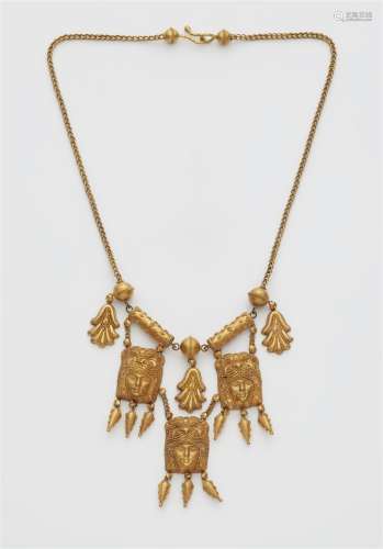 A 22k gold Etruscan style necklace