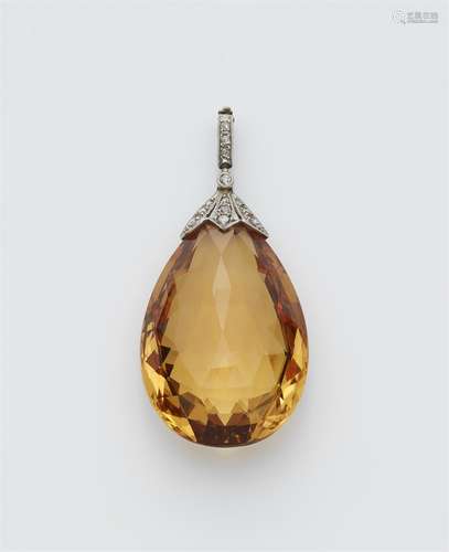 A Belle Epoque citrine pendant