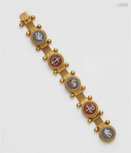 A Roman souvenir micromosaic bracelet