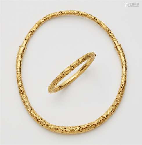 A 22k gold torque and bangle